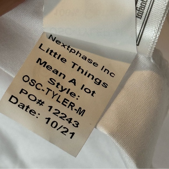 Little Things Mean A Lot Tyler White Romper NB - Picture 10 of 12